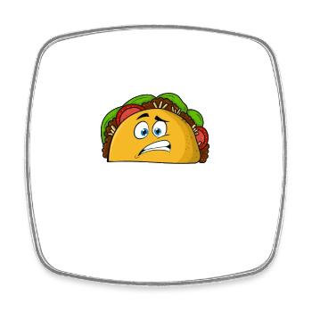 Taco Tortilla Mais Mexiko Essen I Geschenk - Viereckiger Kühlschrankmagnet - Weiß - Vorne