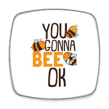 Bee Kids Bumblebee Honeybee - Square fridge magnet - white - Front