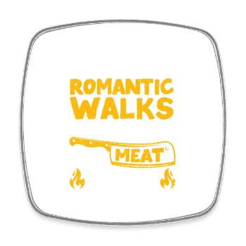 J’aime les promenades romantiques Fun BBQ - Magnet carré - blanc - Devant