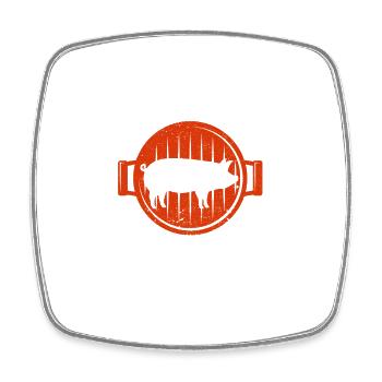 Every Butt Loves A Rub Smoking Meat Smoker BBQ - Square fridge magnet - white - Front
