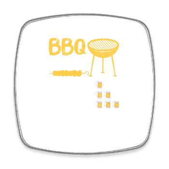 BBQ Timer Rare Medium Well Barbecue Funny Grill - Magnet carré - blanc - Devant