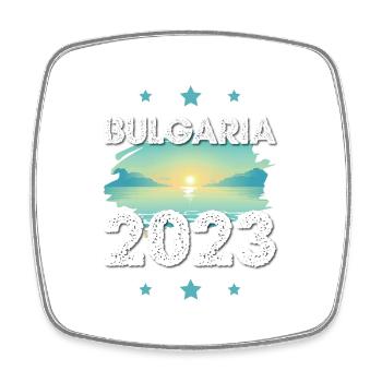 Bulgaria 2023 - Square fridge magnet - white - Front