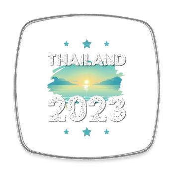 Thailand 2023 - Viereckiger Kühlschrankmagnet - Weiß - Vorne