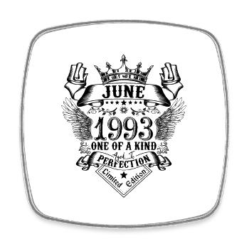 Geburtstag Juni 1993 geboren im Juni 1993 - Viereckiger Kühlschrankmagnet - Weiß - Vorne