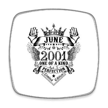 Geburtstag Juni 2001 geboren im Juni 2001 - Viereckiger Kühlschrankmagnet - Weiß - Vorne