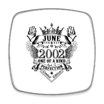 Geburtstag Juni 2002 geboren im Juni 2002 - Viereckiger Kühlschrankmagnet - Weiß - Vorne