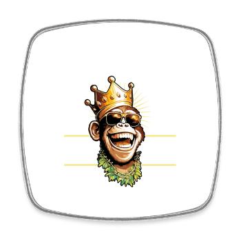 Mallorca Monkey 2023 Équipage Malle - Magnet carré - blanc - Devant