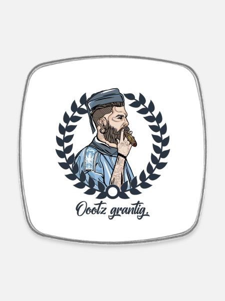 Rieser Grantler // Illustration - Viereckiger Kühlschrankmagnet - Weiß