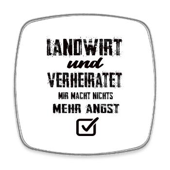 Landwirt und Verheiratet - Viereckiger Kühlschrankmagnet - Weiß - Vorne