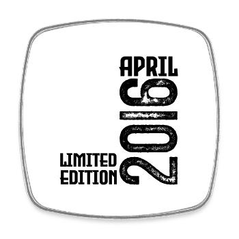 Gift April 2016. Birthday April 2016. April. - Square fridge magnet - white - Front