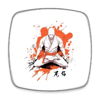 The fighter - Square fridge magnet - white - Front