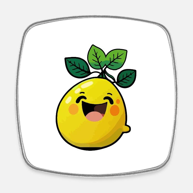 Lemon Comic - Magnet carré - blanc