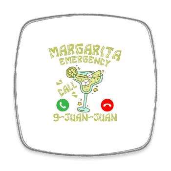 Margarita Emergency Call 9-Juan-Juan Cinco De Mayo - Square fridge magnet - white - Front