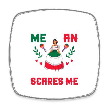 My Wife Is Mexican Nothing Scares Me Party Cinco D - Viereckiger Kühlschrankmagnet - Weiß - Vorne