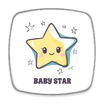 Baby star - Square fridge magnet - white - Front