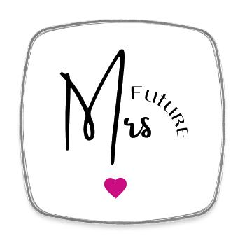 Future mrs - Magnet carré - blanc - Devant