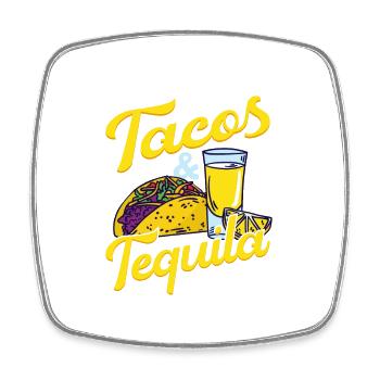 Tacos & Tequila Party Cinco De Mayo - Viereckiger Kühlschrankmagnet - Weiß - Vorne
