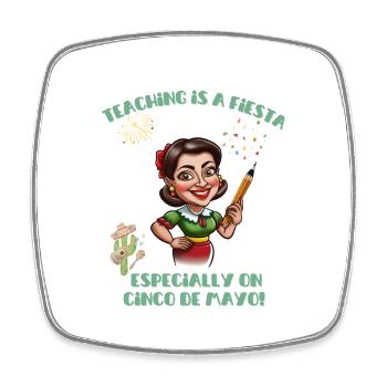 Lehrerin Cinco de mayo Fiesta Mexikanische Party - Viereckiger Kühlschrankmagnet - Weiß - Vorne