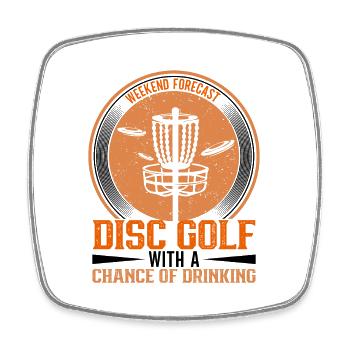Frisbee Player Disc Golf Frisbee Competition - Square fridge magnet - white - Front