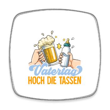 Erster Vatertag - Viereckiger Kühlschrankmagnet - Weiß - Vorne