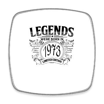 vintage 1973 birthday legend vintage with - Square fridge magnet - white - Front