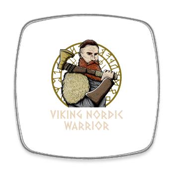 Mythology Nordic Warrior Norwegian Funny Norway - Viereckiger Kühlschrankmagnet - Weiß - Vorne