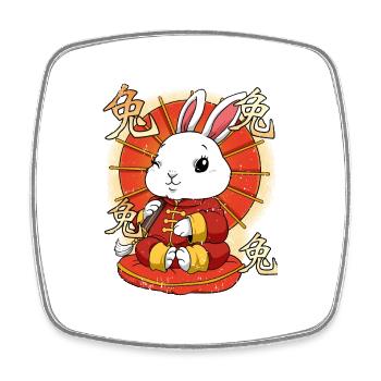 Jahr Des Hasens Mondneujahrsfest Chinesisches - Viereckiger Kühlschrankmagnet - Weiß - Vorne