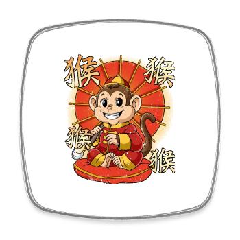 Jahr Des Affen Mondneujahrsfest Chinesisches - Viereckiger Kühlschrankmagnet - Weiß - Vorne