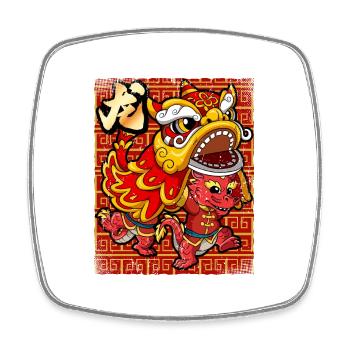 Jahr Des Drachen Mondneujahrsfest Chinesisches - Viereckiger Kühlschrankmagnet - Weiß - Vorne