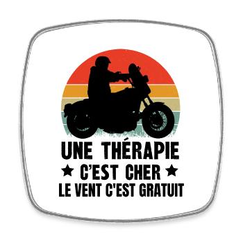 une thérapie c'est cher - Magnet carré - blanc - Devant