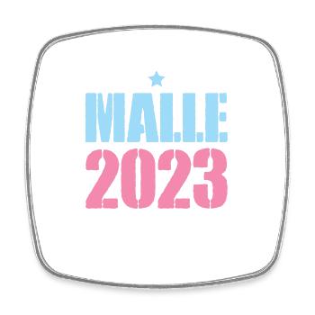 Malle 2023 - Square fridge magnet - white - Front