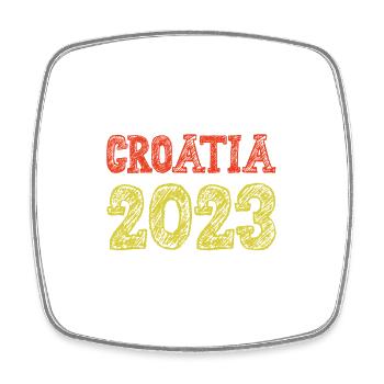 Croatia 2023 - Square fridge magnet - white - Front
