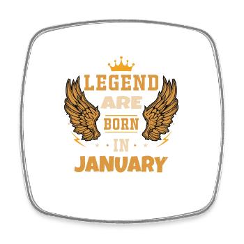 The Legend Born In January Birthday Gift - Square fridge magnet - white - Front