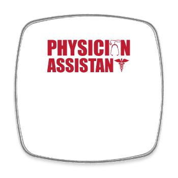 Assistant médical - Magnet carré - blanc - Devant