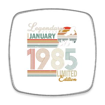 1985 January Matured to perfection - Square fridge magnet - white - Front