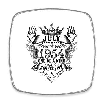 Geburtstag Juli 1954 geboren im Juli 1954 - Viereckiger Kühlschrankmagnet - Weiß - Vorne