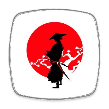 samurai warrior - Viereckiger Kühlschrankmagnet - Weiß - Vorne