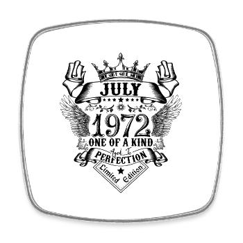 Geburtstag Juli 1972 geboren im Juli 1972 - Viereckiger Kühlschrankmagnet - Weiß - Vorne