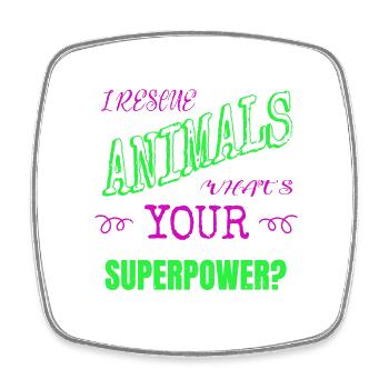 cadeau d’anniversaire cadeau cruauté envers les animaux maltraitance chien - Magnet carré - blanc - Devant