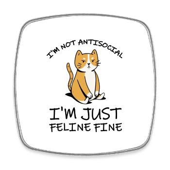Funny Cat Lovers Gift For Cats Mom - Square fridge magnet - white - Front