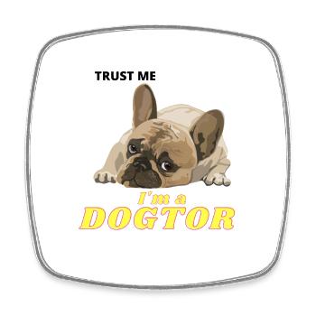 Café de voyage, Trust me, i'm a doctor - Magnet carré - blanc - Devant