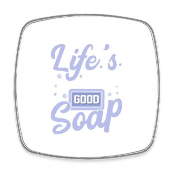 Life's Too Short To Not Use The Good Soap Soapmaki - Viereckiger Kühlschrankmagnet - Weiß - Vorne