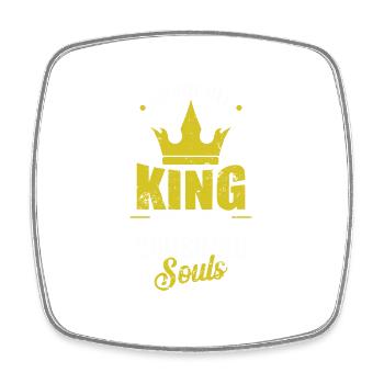 Cornhole King hitting Holes and Crushing Souls - Square fridge magnet - white - Front