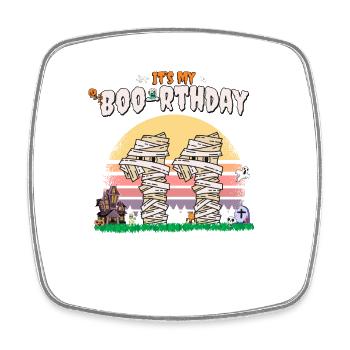 It's my Boo-rthday, Funny Halloween 11 Years Old - Square fridge magnet - white - Front