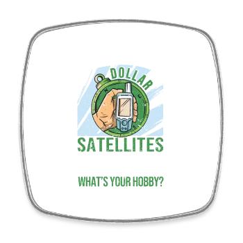 Ich benutze Multi-Millionen-Dollar-Satelliten Lust - Viereckiger Kühlschrankmagnet - Weiß - Vorne