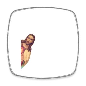 Drôle Dieu Citation chrétienne I Jésus mème J’ai vu ça - Magnet carré - blanc - Devant
