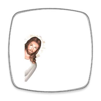 Drôle Dieu Citation chrétienne I Jésus mème J’ai vu ça - Magnet carré - blanc - Devant
