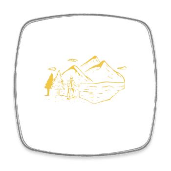 If you hide it, they will come Geocacher - Square fridge magnet - white - Front