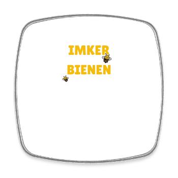 Imker - Hüter der Bienen & Retter der Menschheit - Viereckiger Kühlschrankmagnet - Weiß - Vorne
