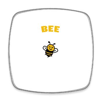 Bee amazing - Viereckiger Kühlschrankmagnet - Weiß - Vorne